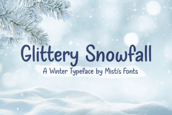 Glittery Snowfall: A Playful Handwritten Font