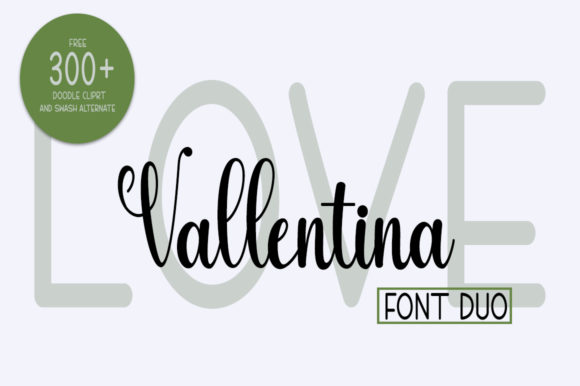 Love Vallentina Duo: Script & Handwritten Harmony
