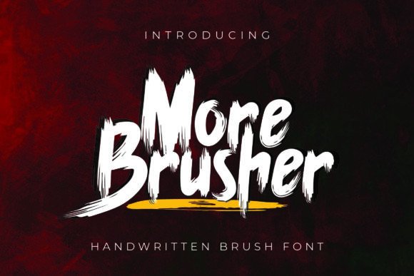 More Brusher: The Handwritten Brush Font That Adds Personality to Every Project